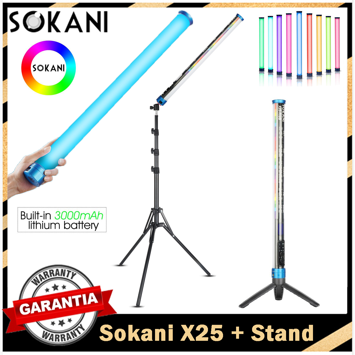 Strobe Light Studio - Sokani X25 RGB tubo de luz