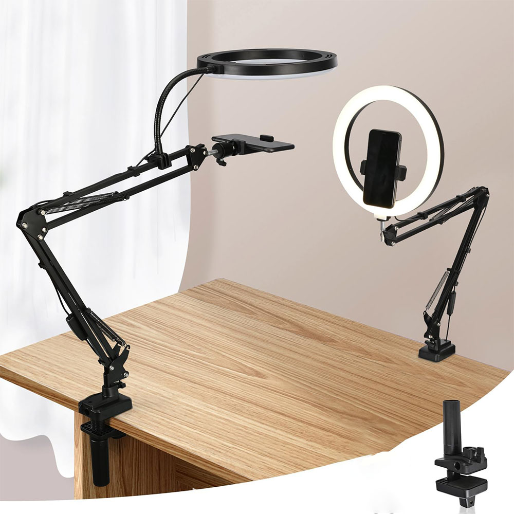 Anillo de luz con soporte y so - Photography Desk reseña y precio
