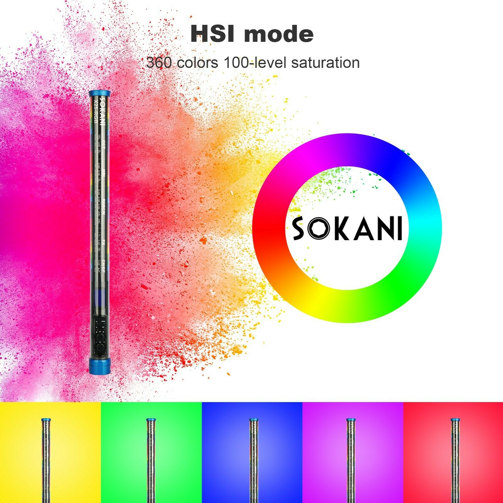 Sokani X25 RGB tubo de luz LED - Strobe Light Studio reseña y precio